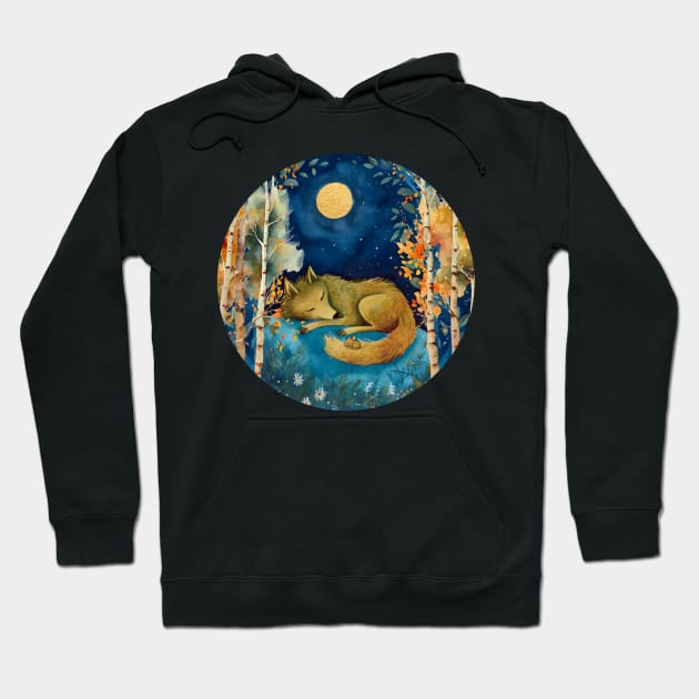 Mouse and Wolf Moon Hoodie by ginkelmier@gmail.com